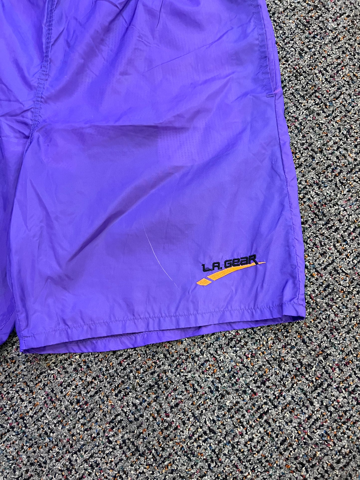 VTG LA GEAR Purple Windbreaker Shorts