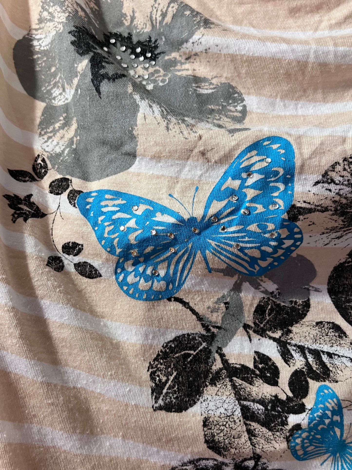 Lena Petites Striped Butterfly Top