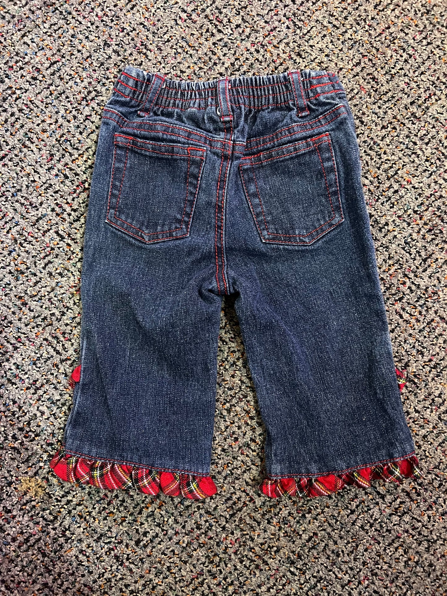 [URL] The Children’s Place Red Plaid Frilly Denim Jeans