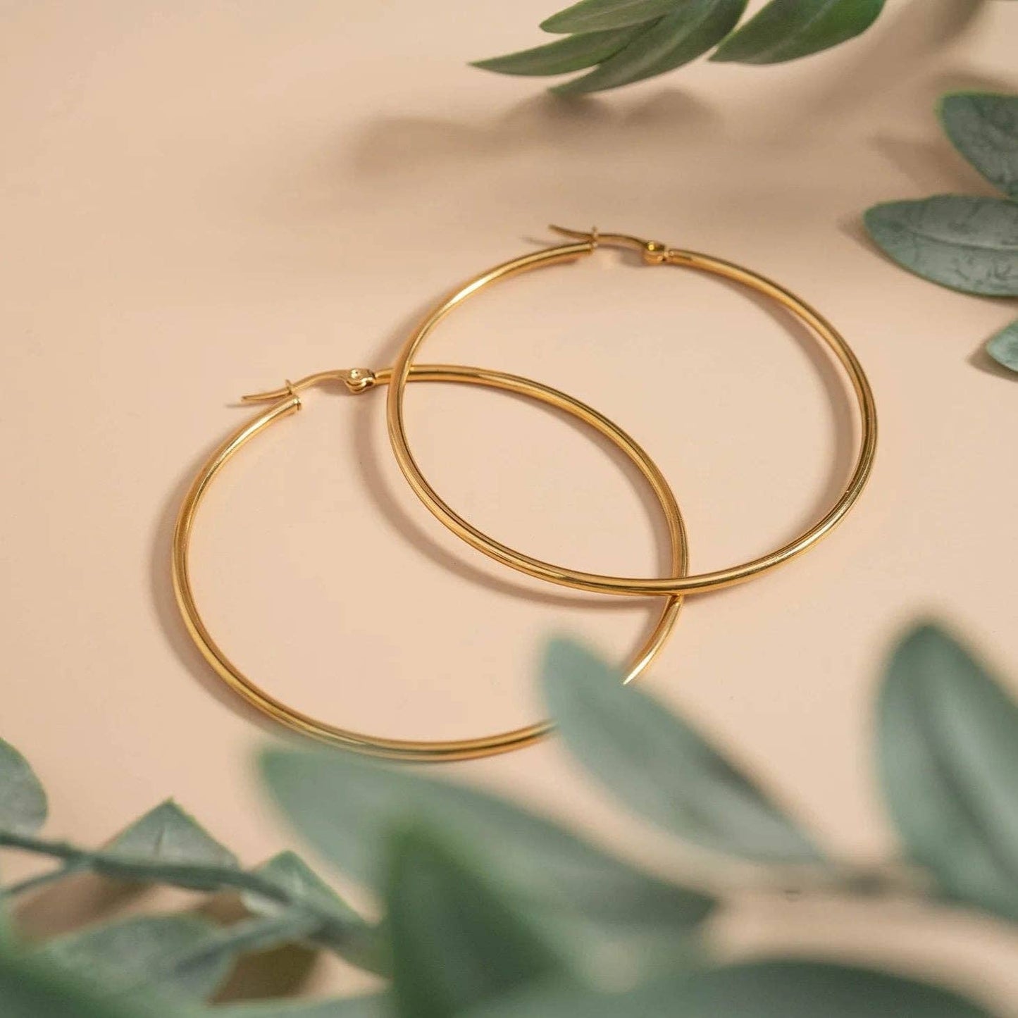 Round Tube Hoop Earrings