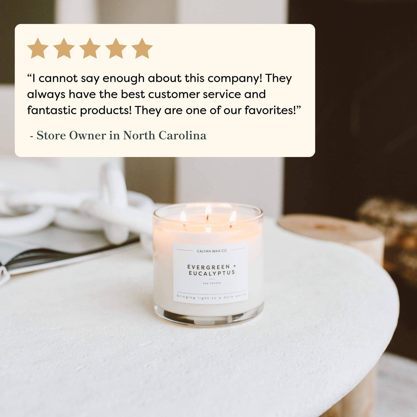 Lavender + Bergamot  3 Wick Soy Candle