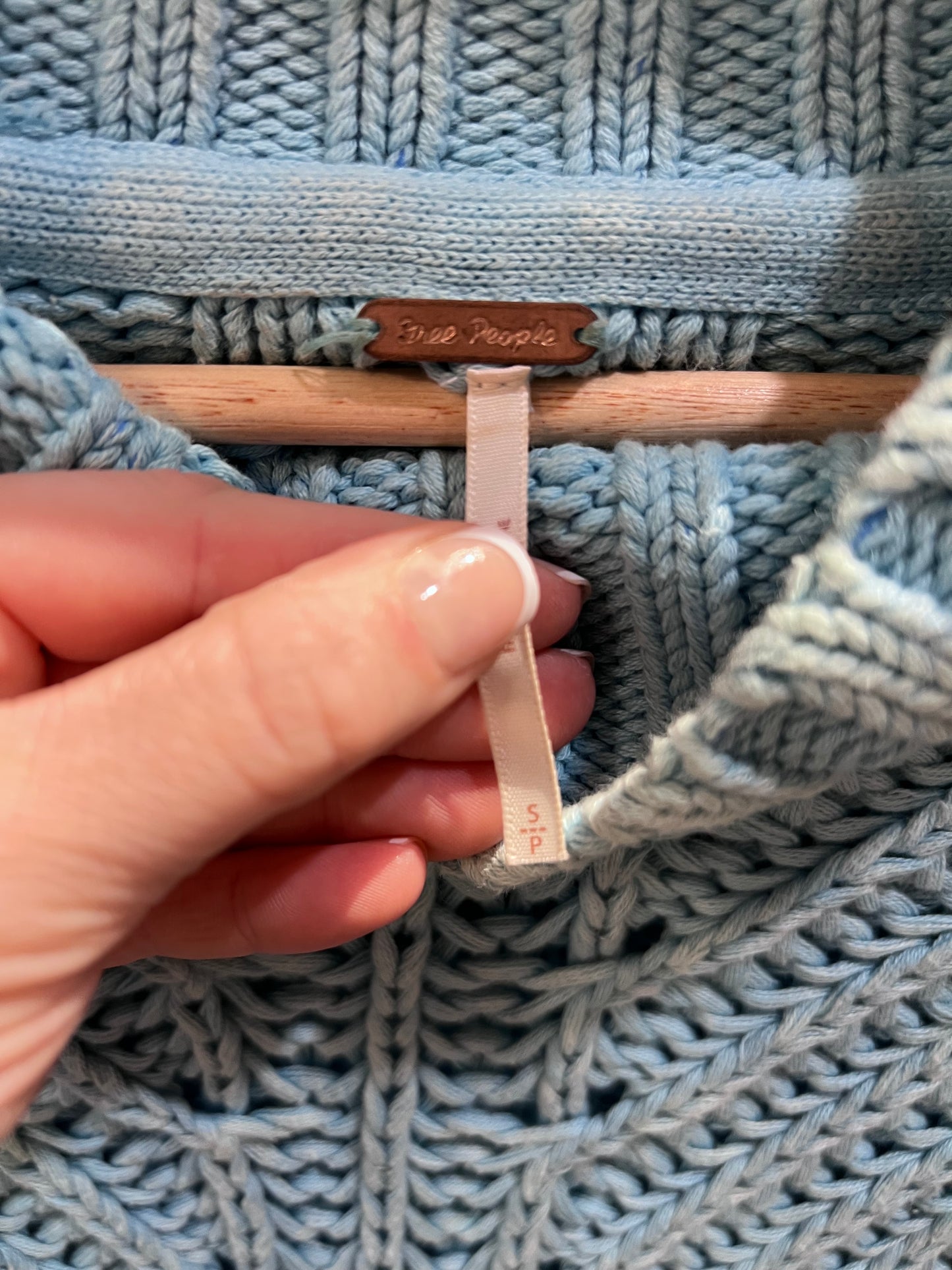 Free People Baby Blue Knit Sweater