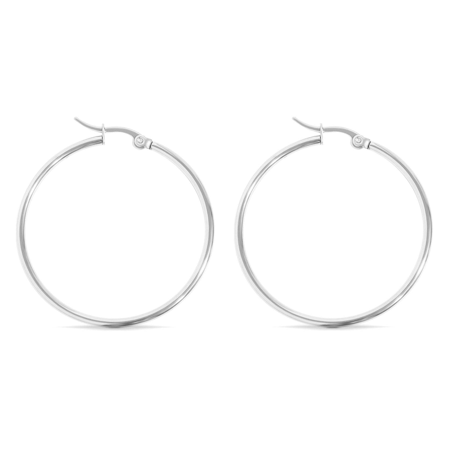 Round Tube Hoop Earrings