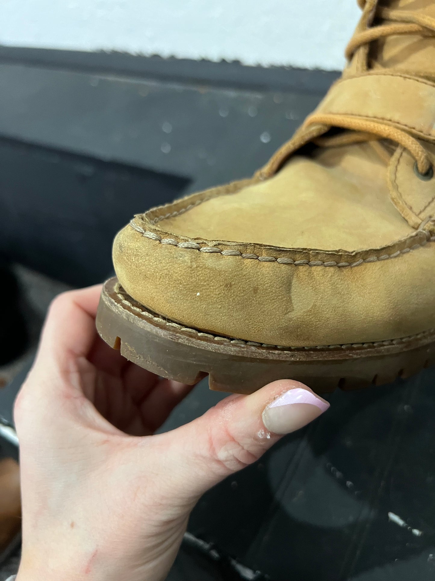 Ralph Lauren Lace up Suede/Soft Leather Boots