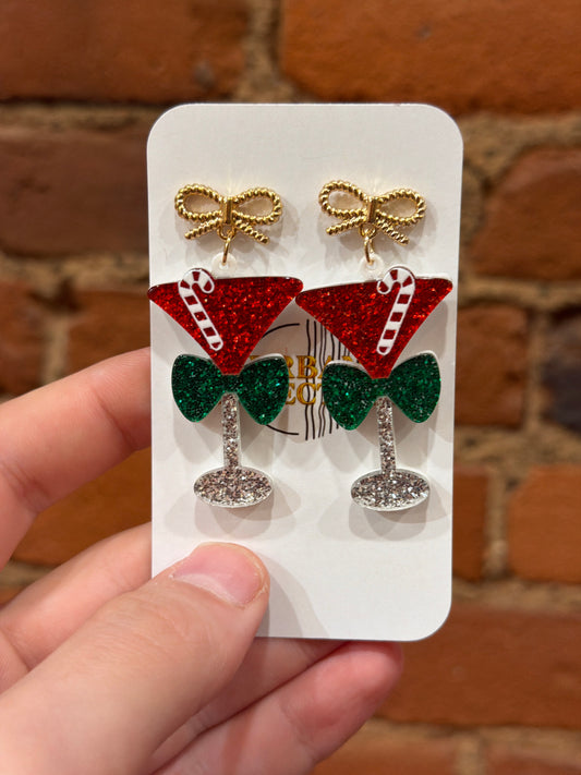 Holiday Martini Earrings
