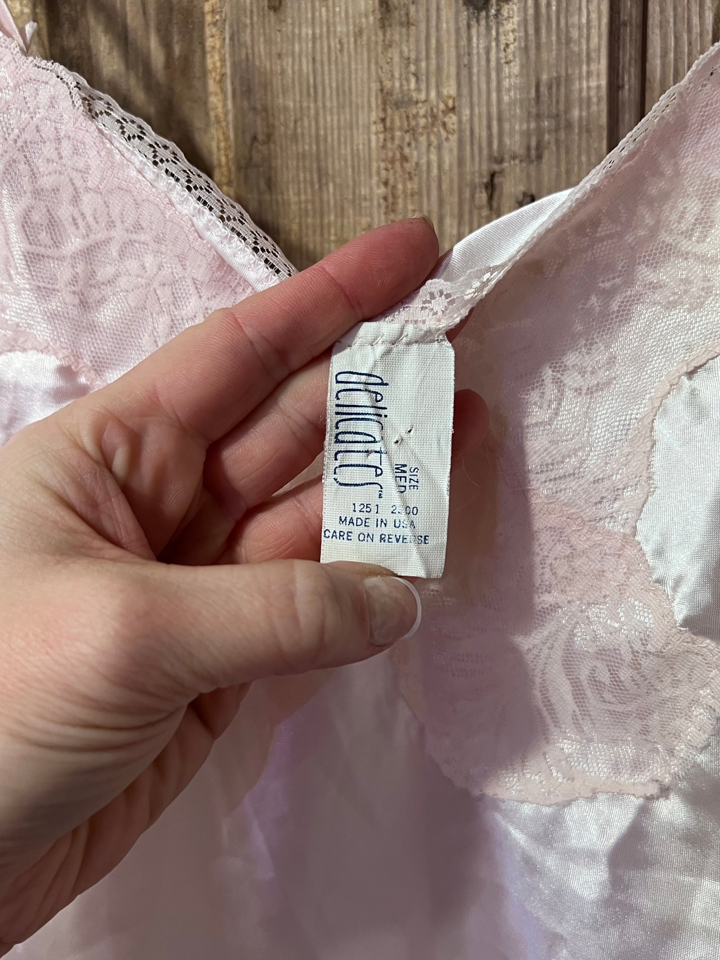 VTG 80’s Delicates Pink Lace Camisole Top
