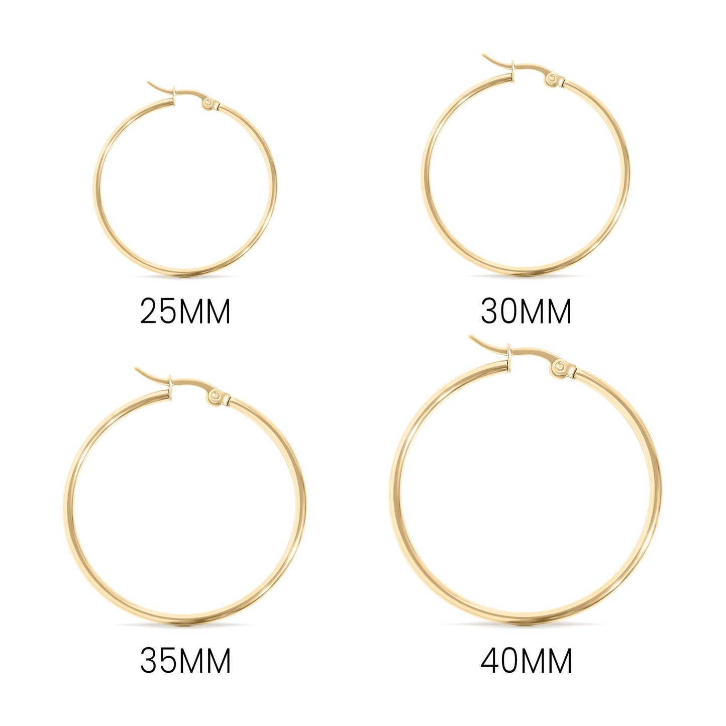 Round Tube Hoop Earrings