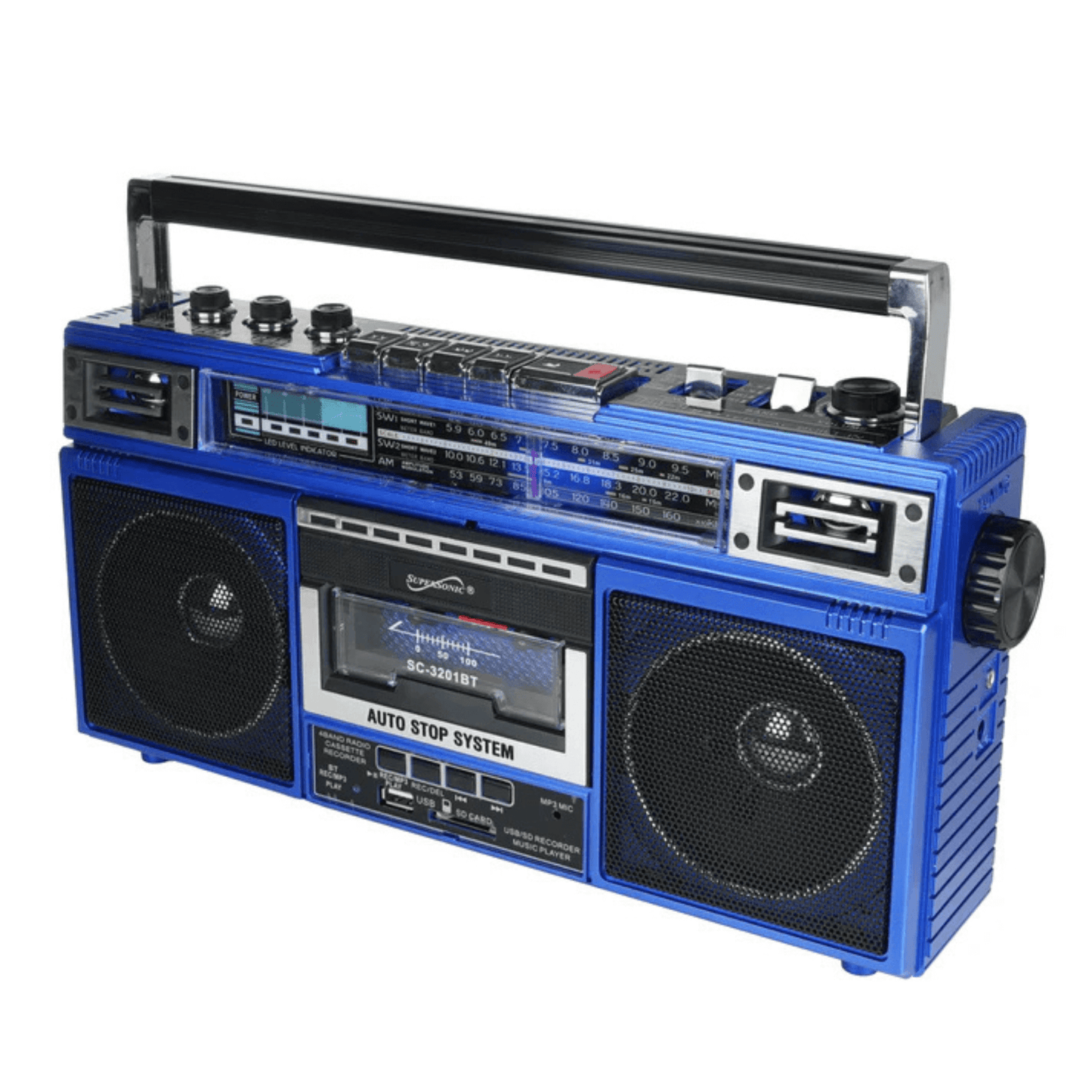Retro Supersonic BoomBox Bluetooth Radio & MP3