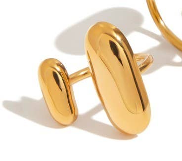 STYLISH GOLD CHUNKY OPEN RING