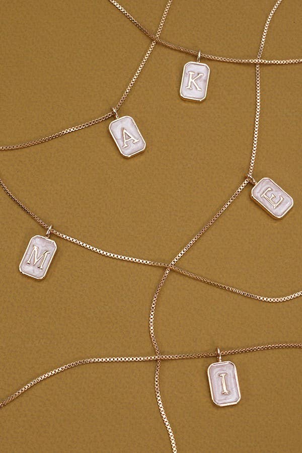 MONOGRAM INITIAL CHARM NECKLACE
