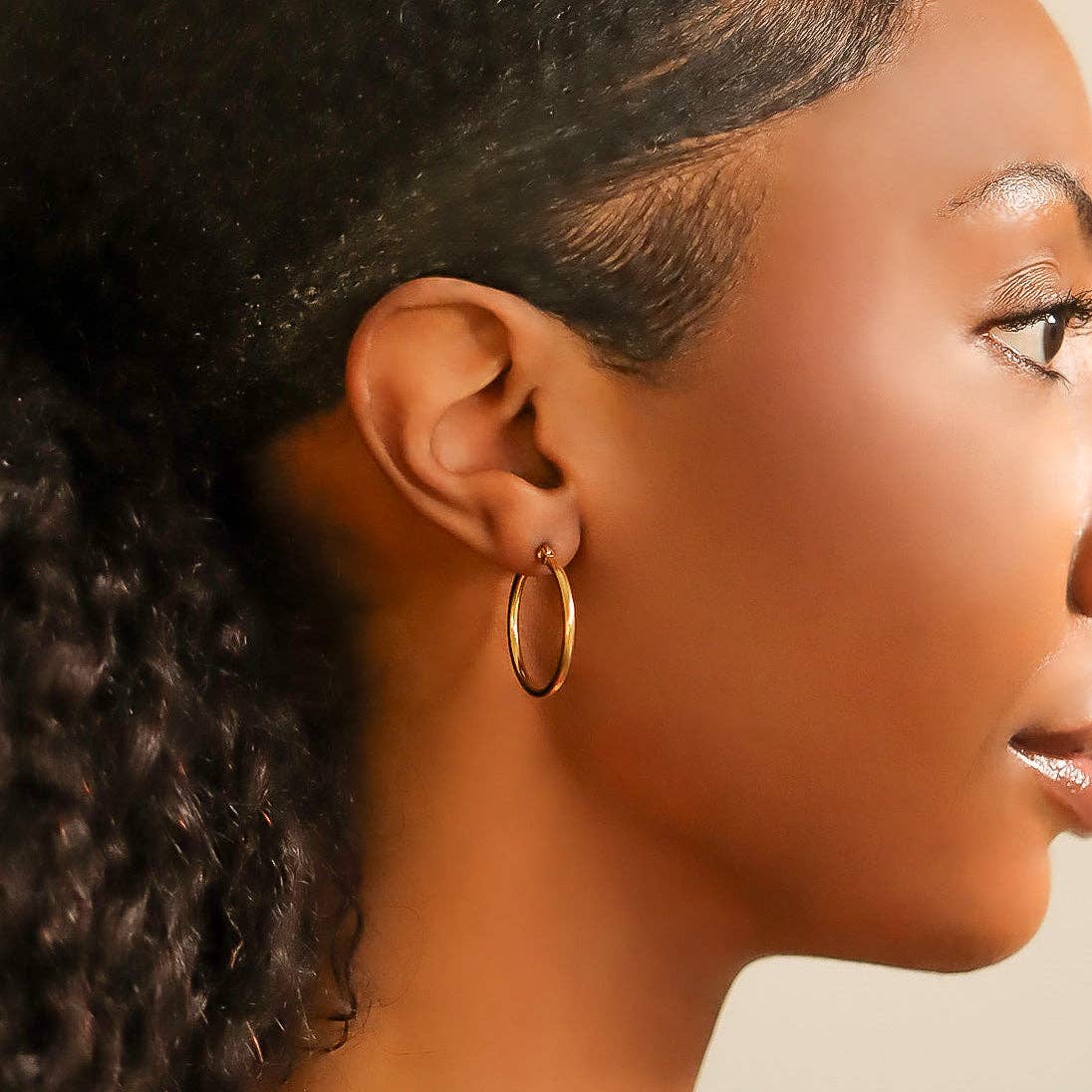 Round Tube Hoop Earrings