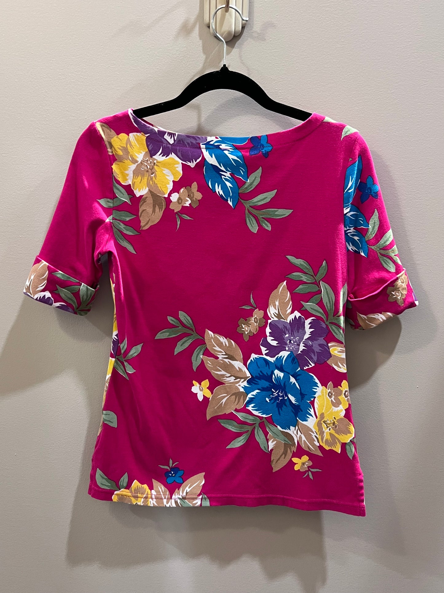 Ralph Lauren Pink Floral Short Sleeve Top