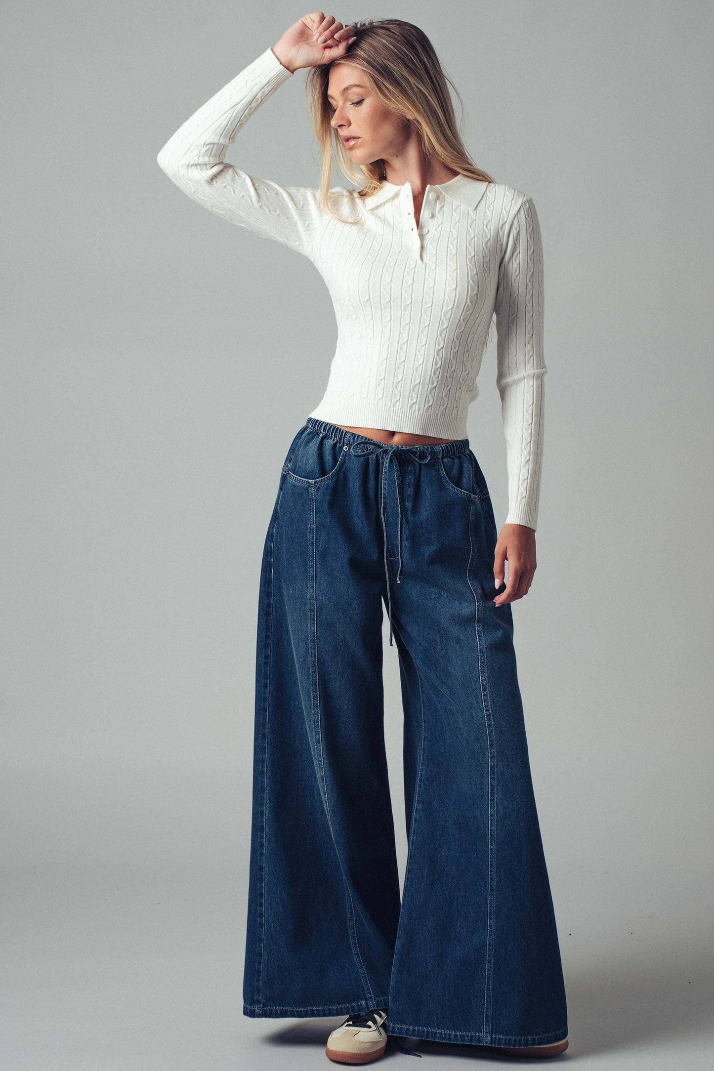 Wide Leg Western Jeans