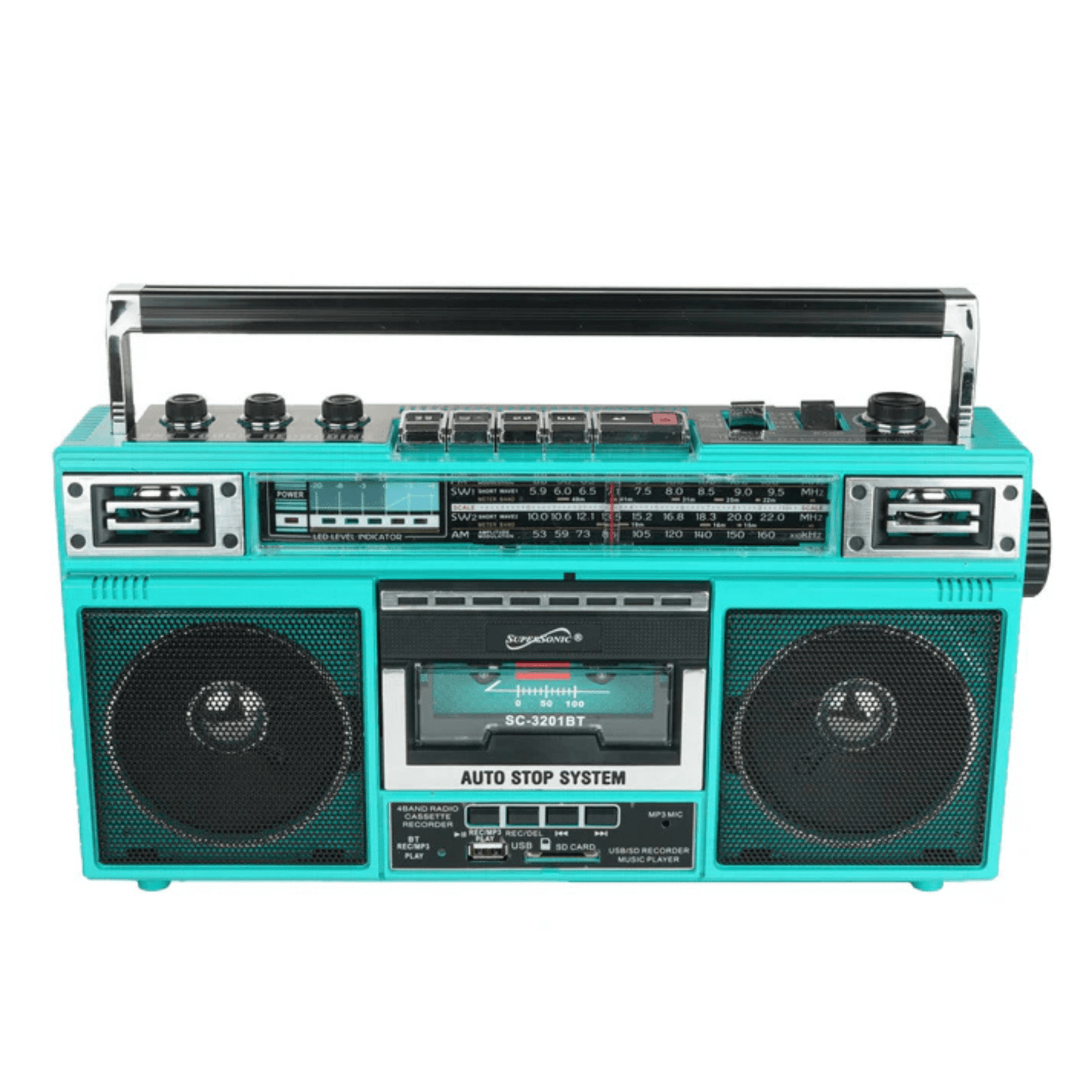 Retro Supersonic BoomBox Bluetooth Radio & MP3