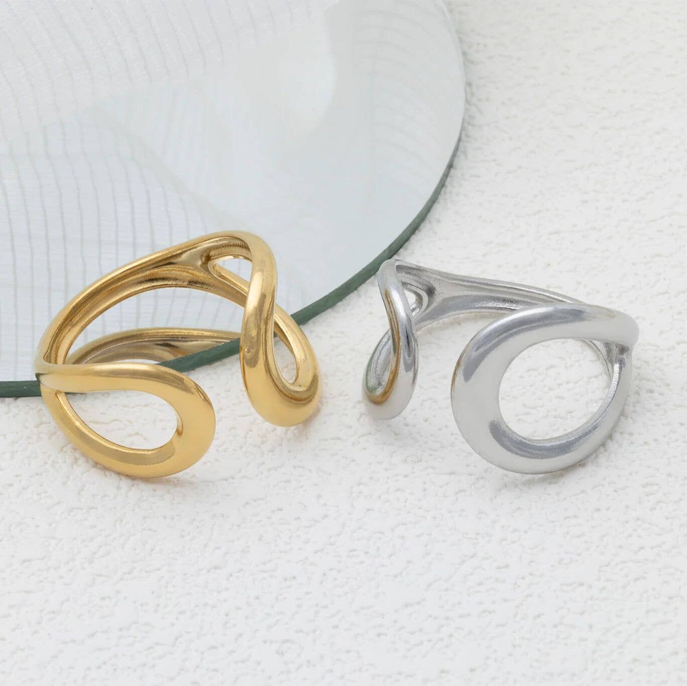 Crescent Cuff Adjustable Ring
