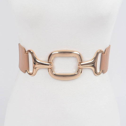 Metal Buckle Stretch Waist Belt