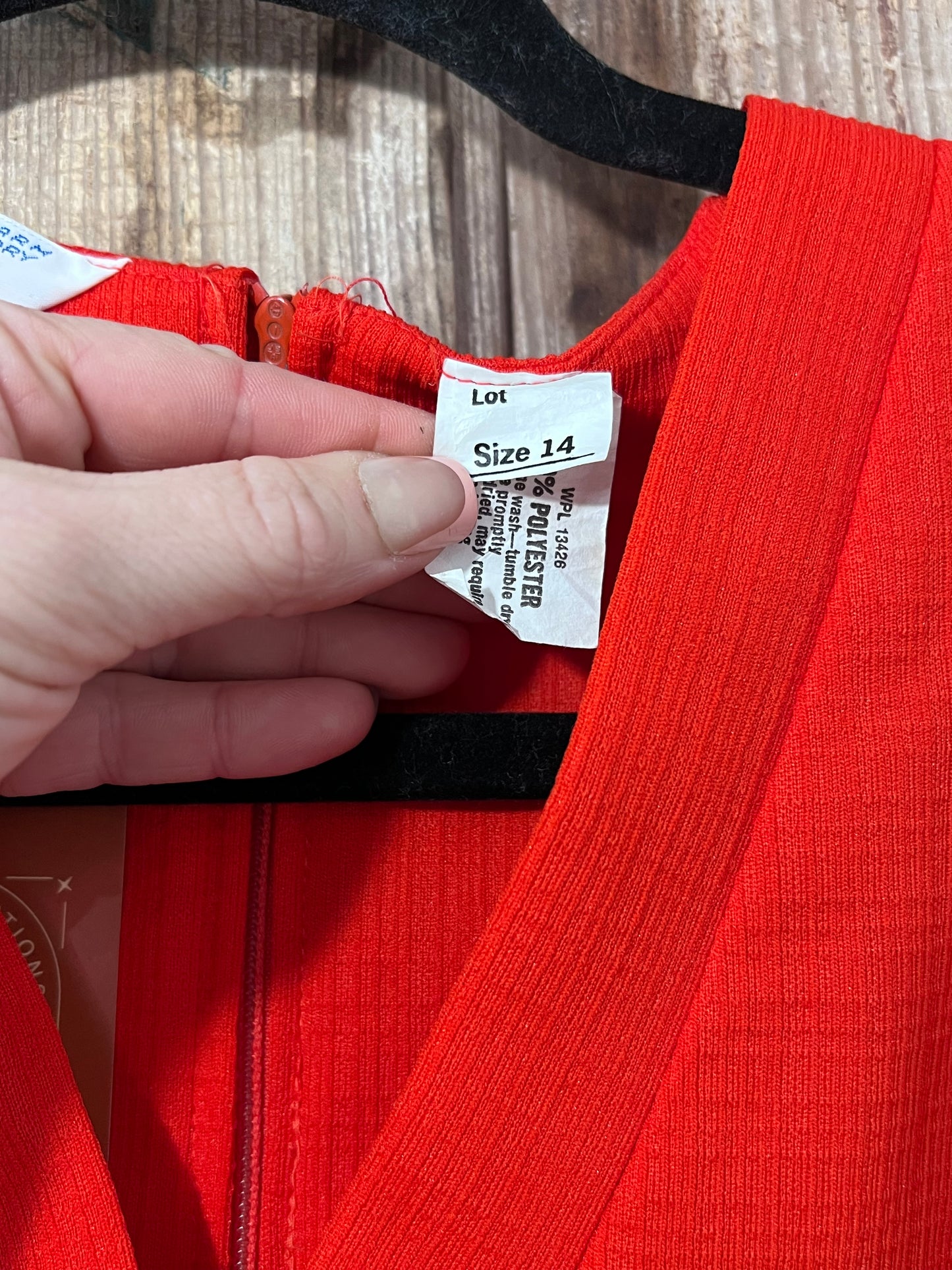 VTG Sears Red Tie Dress