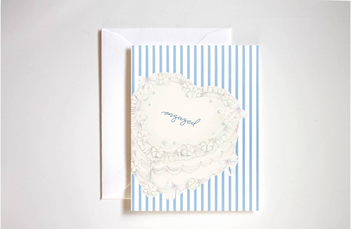 Engaged cake card
