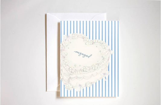 Engaged cake card