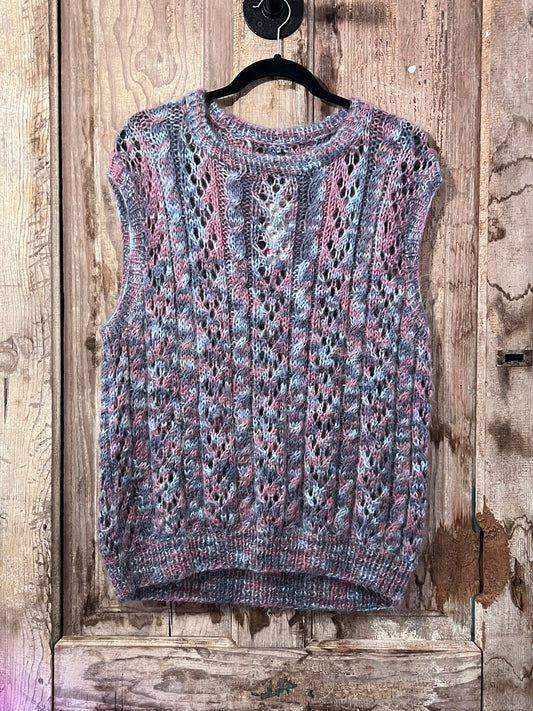 Pastel Crochet Sweater Vest