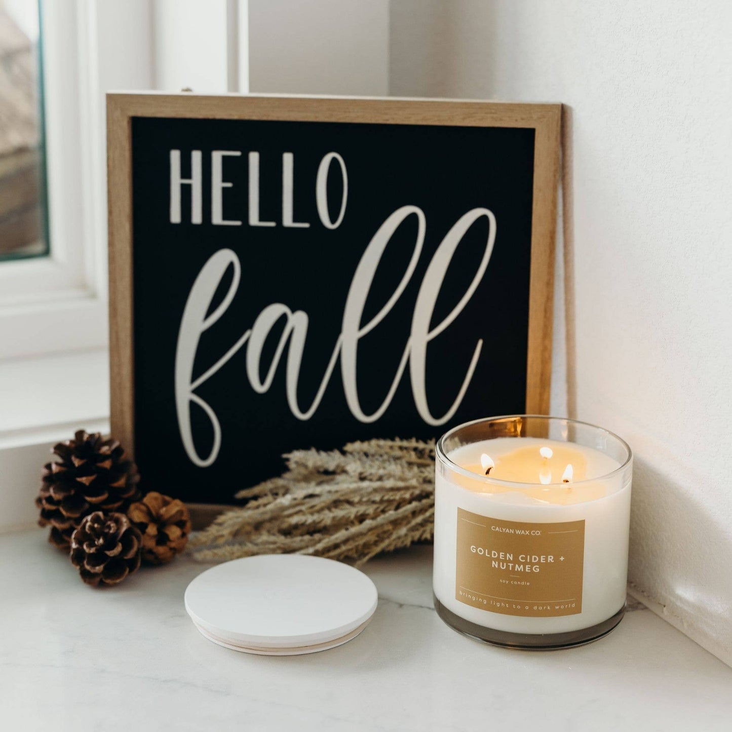 GoldenCider + Nutmeg 3 Wick Candle
