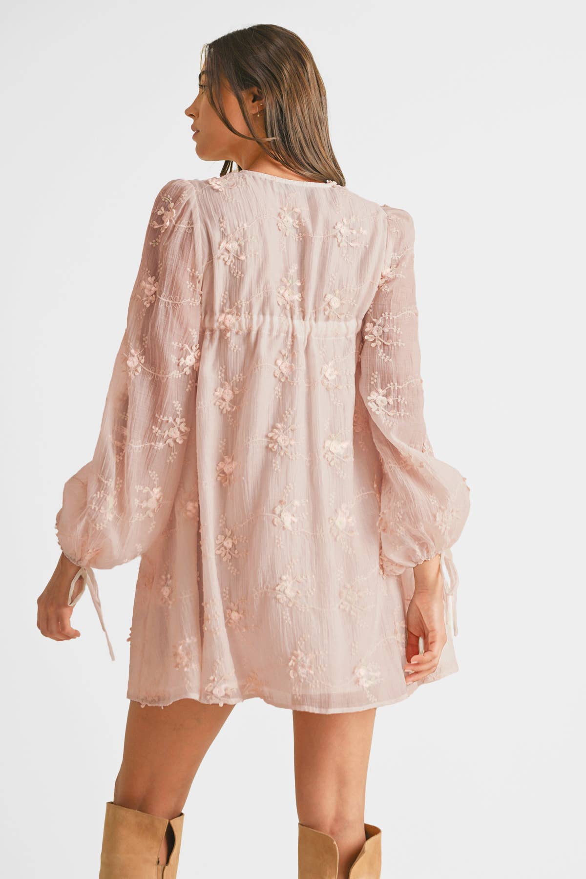 Embroidered Mini Dress