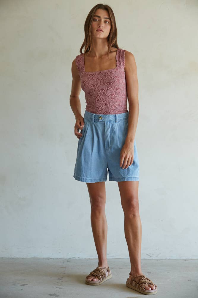 Knit Modal Jacquard Tank