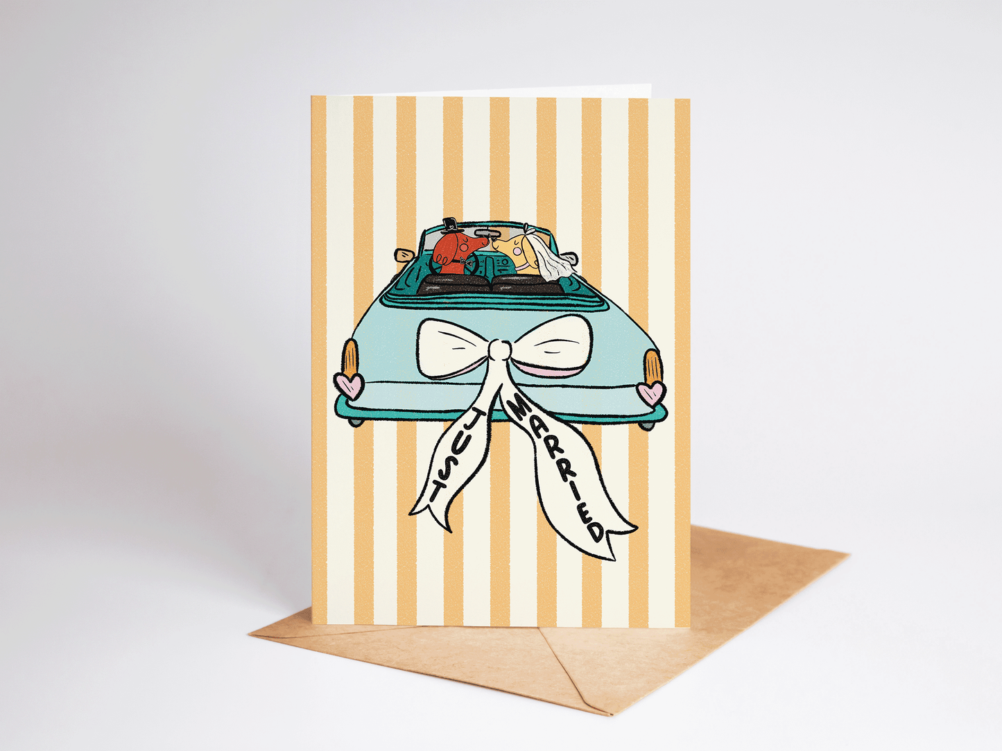 "Just Married" Wedding Greeting Card