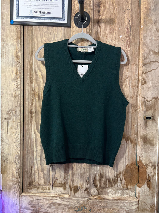 VTG LL Bean Green Sweater Vest CNV