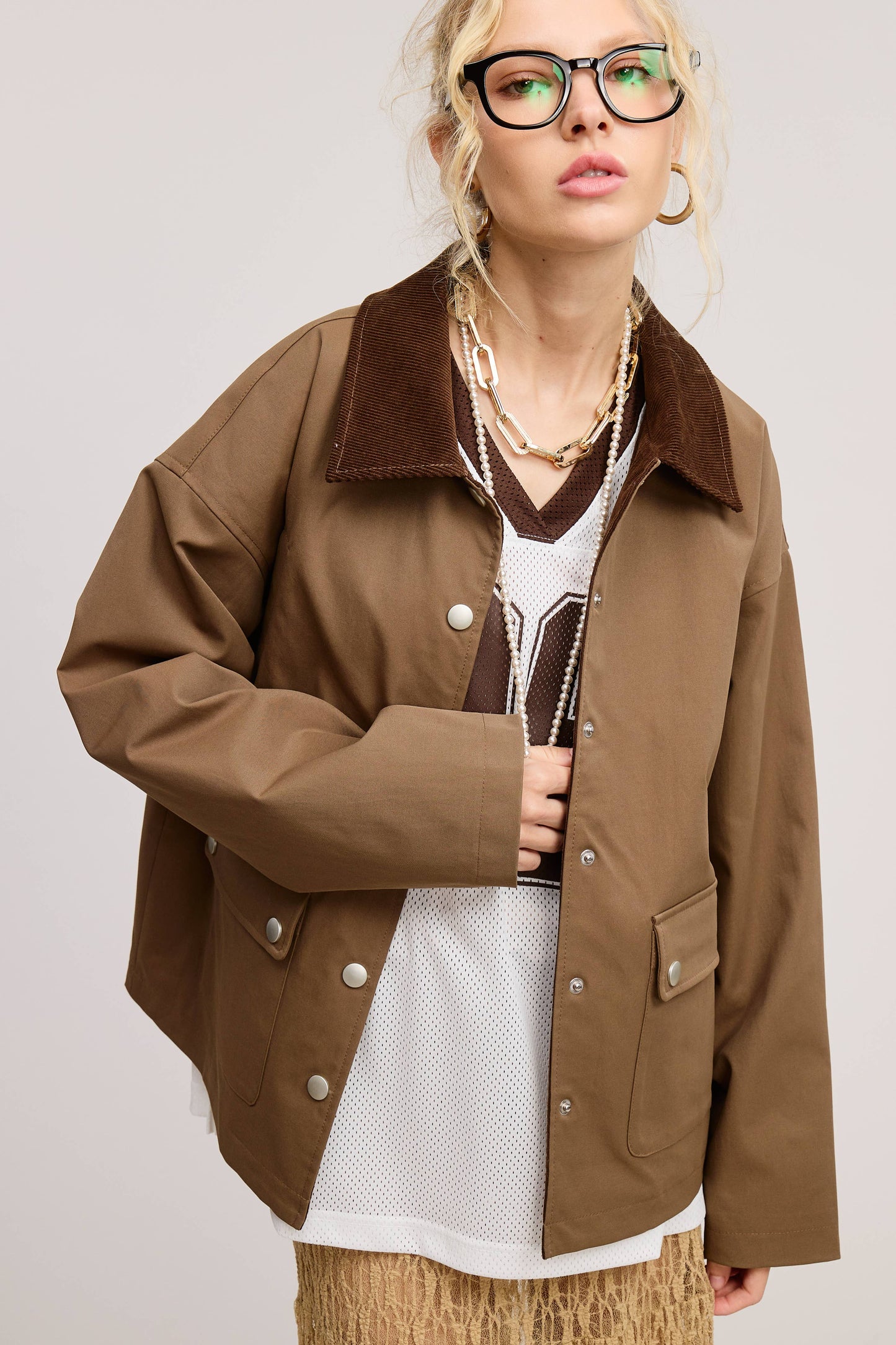 Corduroy Collar Jacket