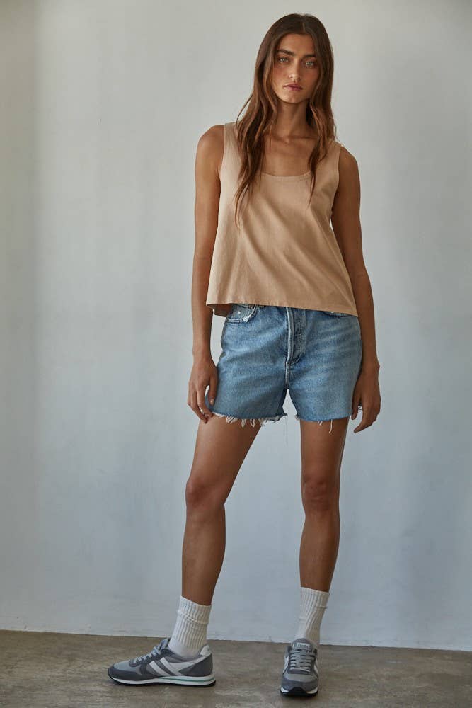 Knit Cotton Tank Top