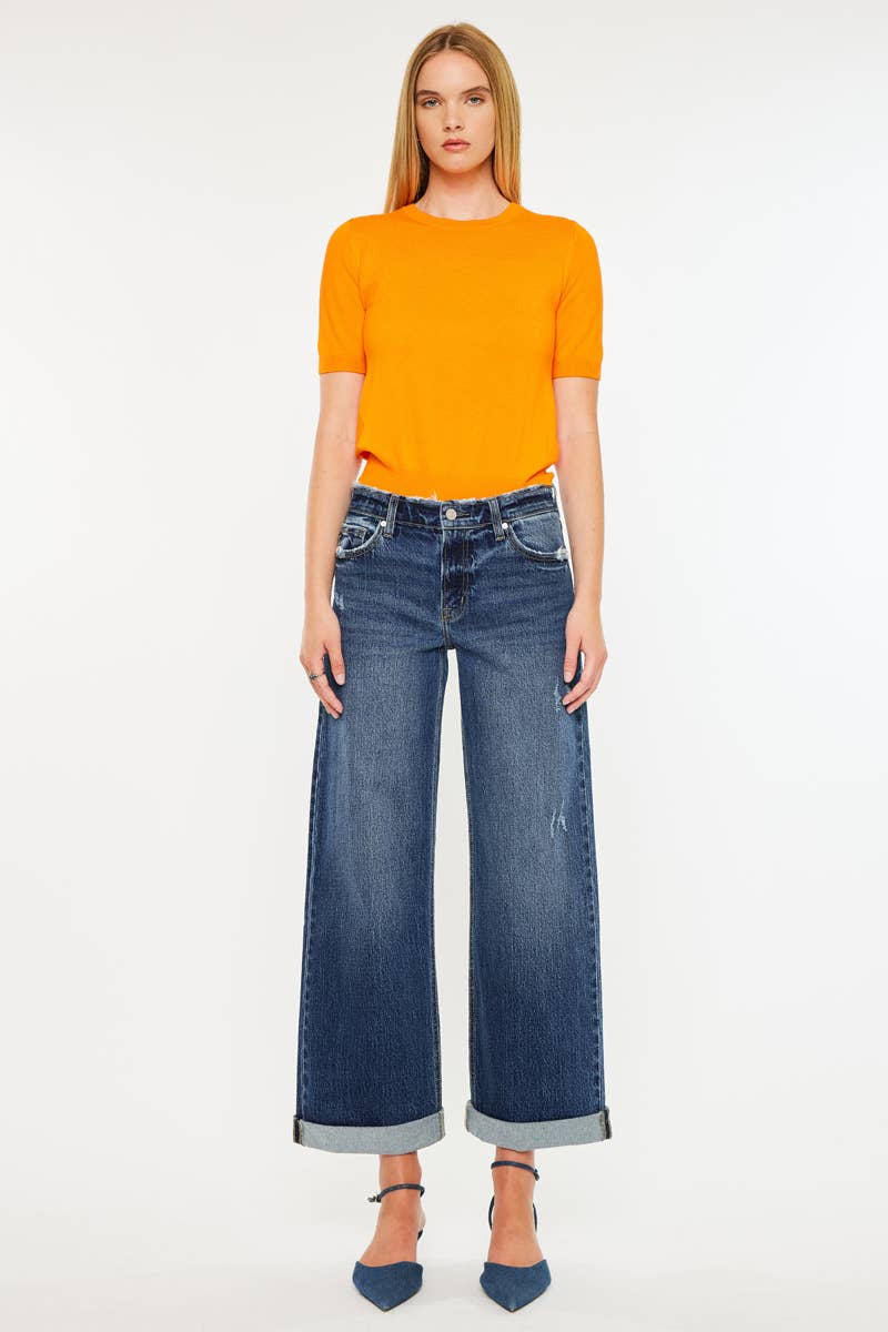HIGH RISE WIDE LEG JEANS