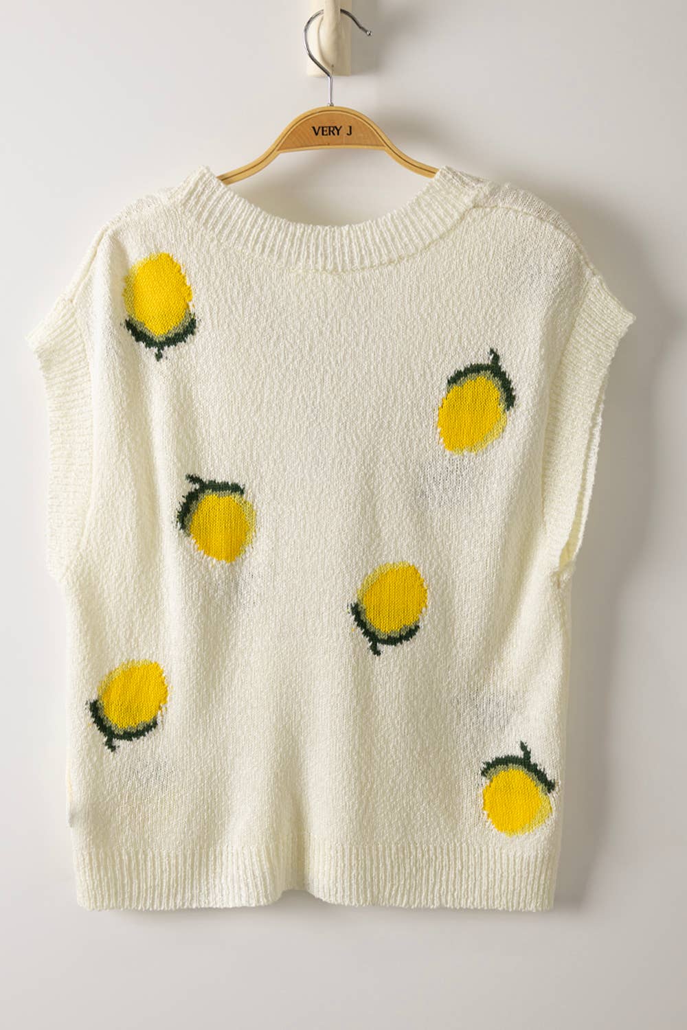 Lemon Button Down Sweater Vest