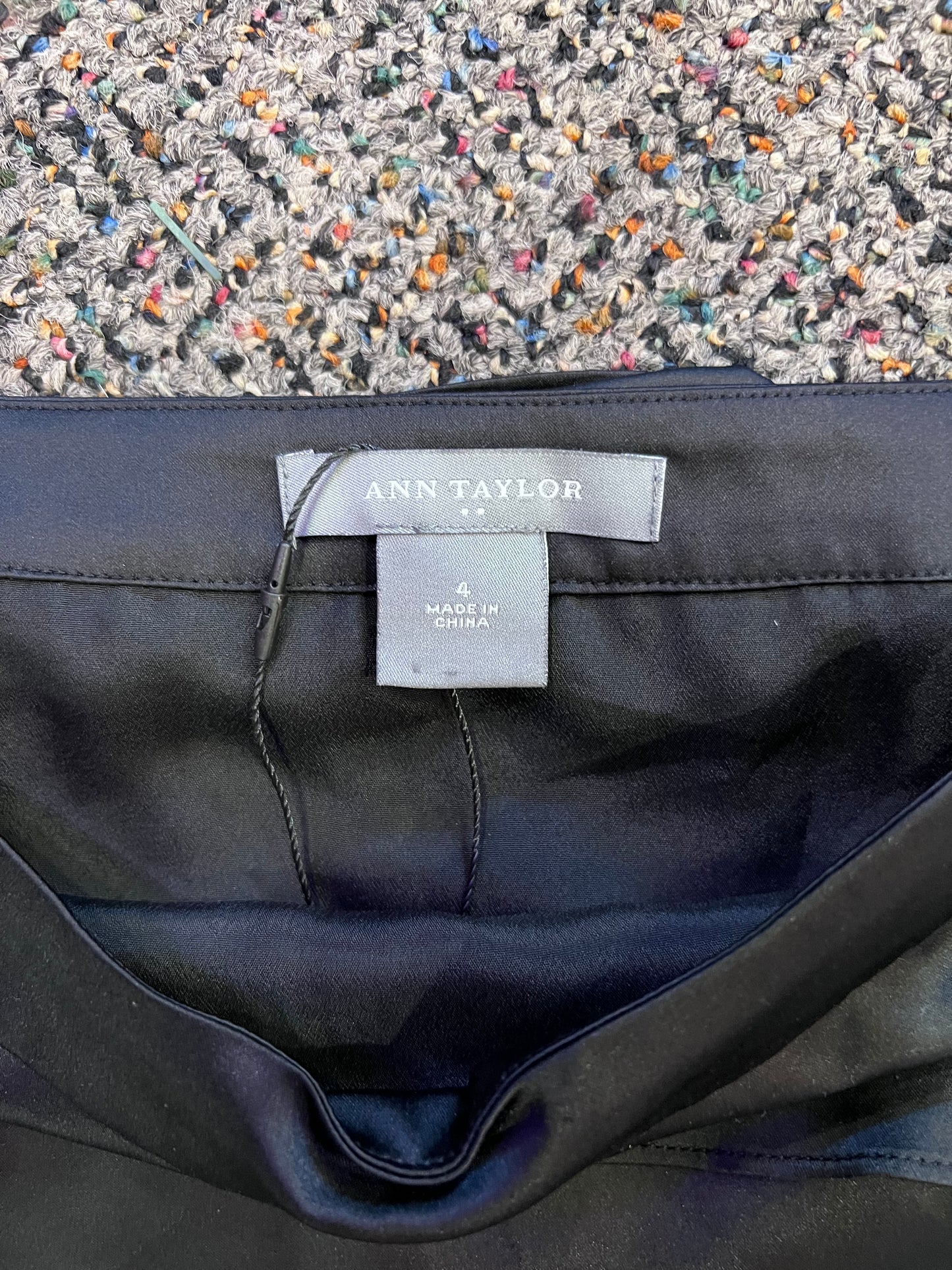 Ann Taylor Layered Black Mini Skirt