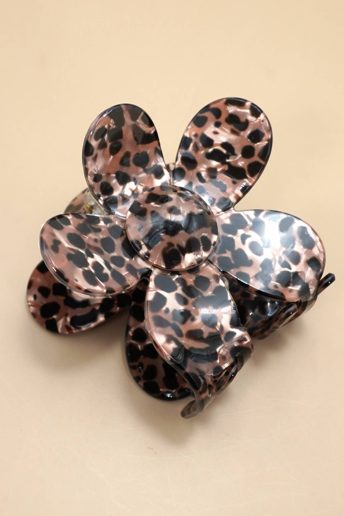 JUMBO ANIMAL LEOPARD PRINT HAIR CLAW CLIPS