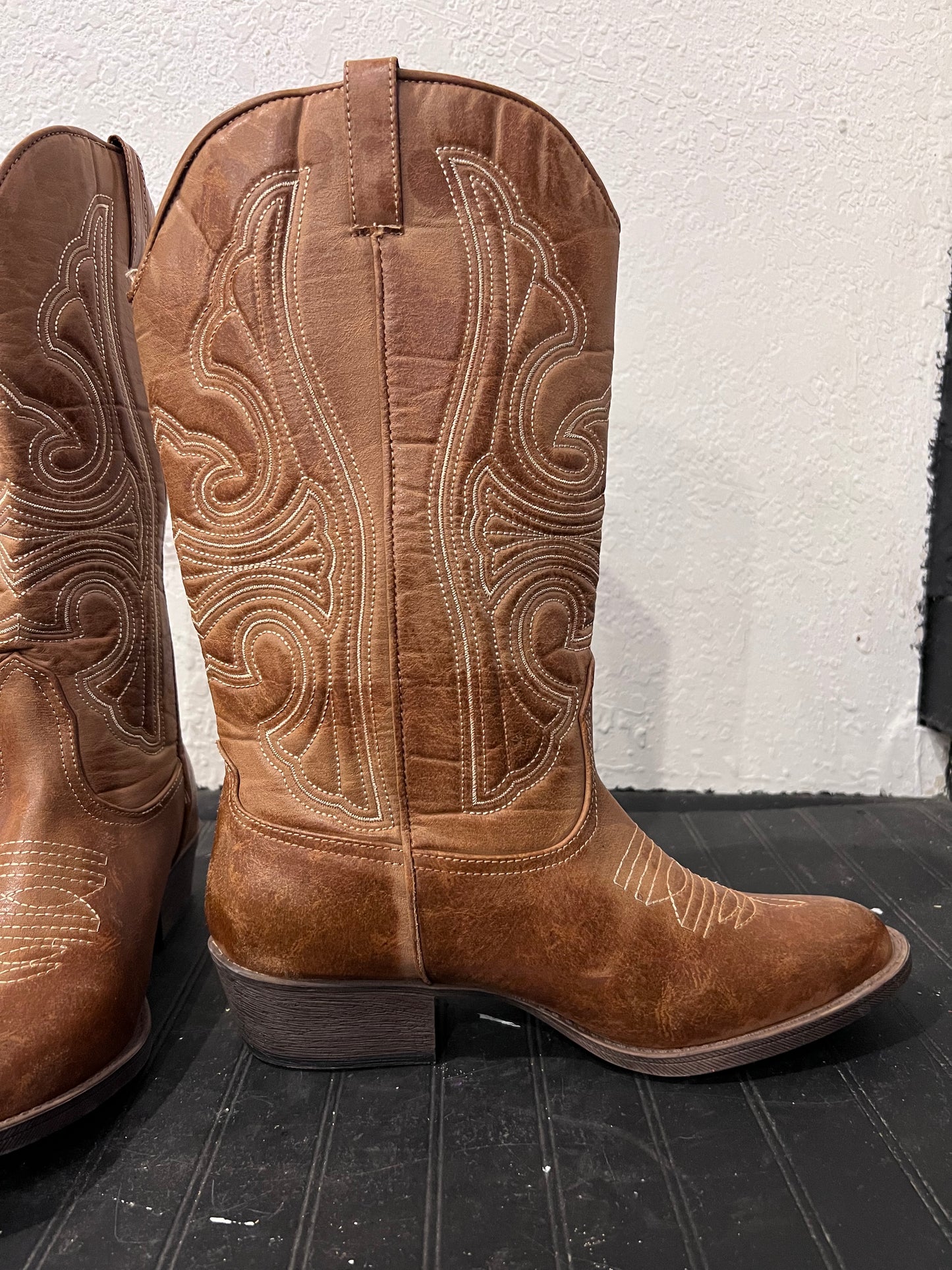 Brown Leather Cowboy Boots