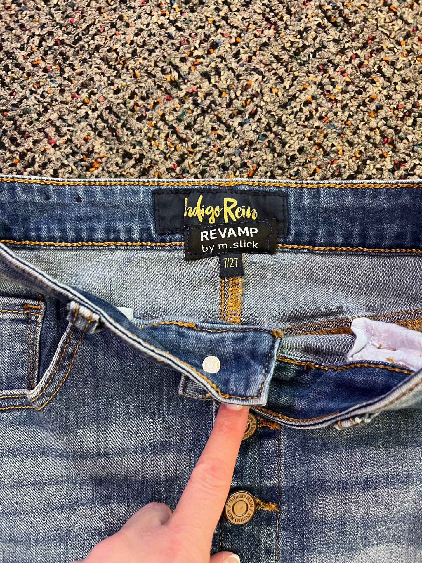 REVAMP Button Up Denim Skirt