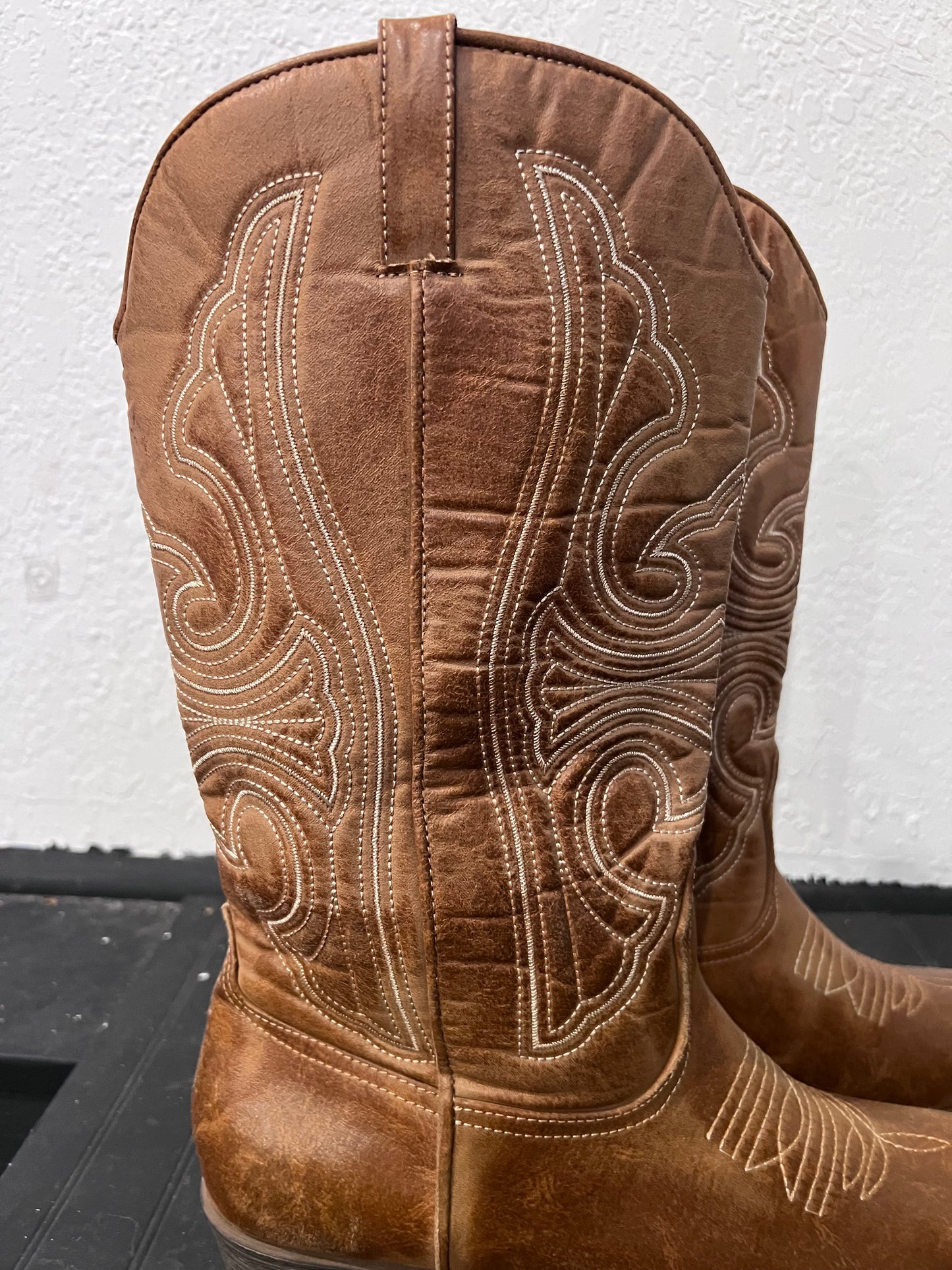 Brown Leather Cowboy Boots