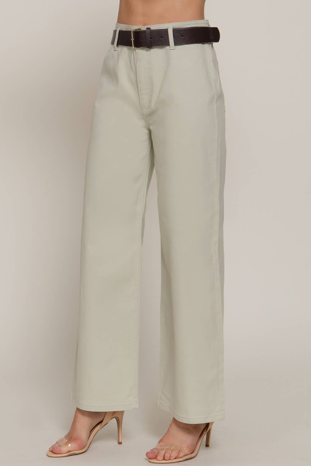 Belted Relaxed Leg Pants