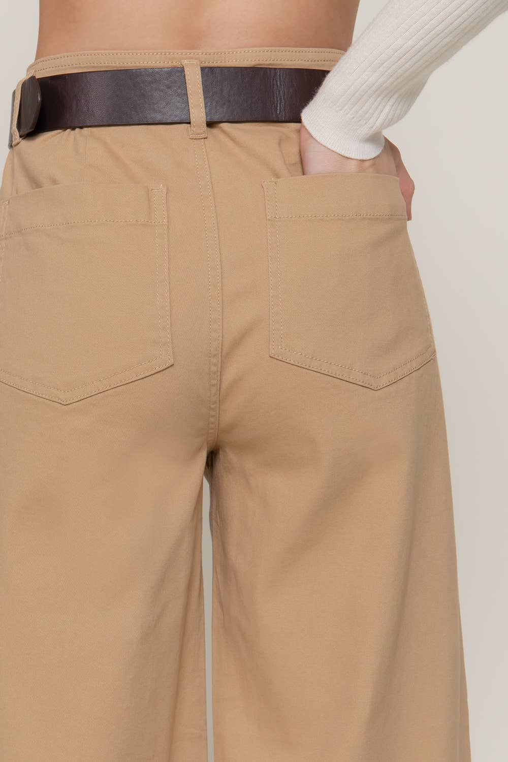 Belted Relaxed Leg Pants