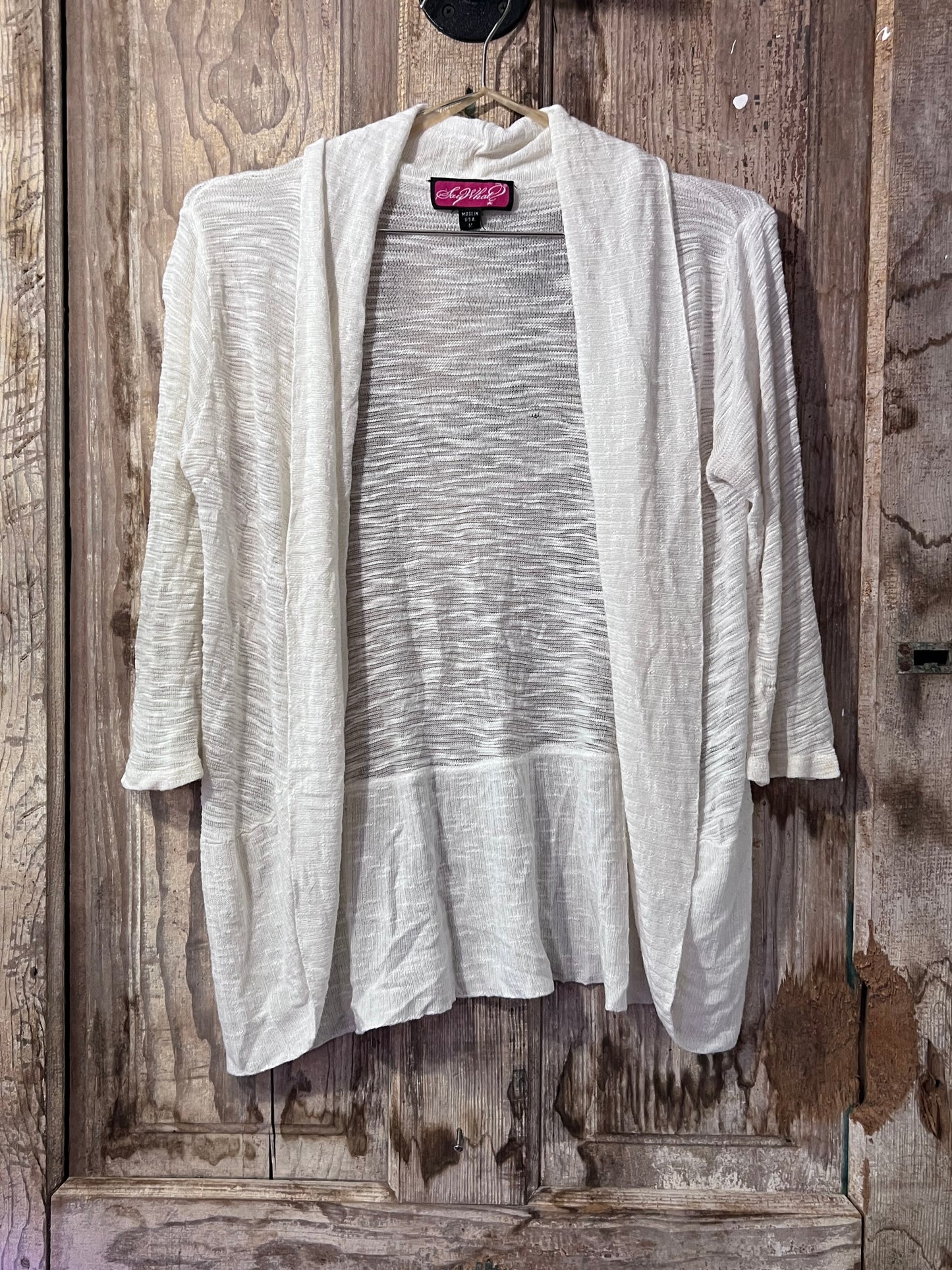 Say What Y2K White Cardigan