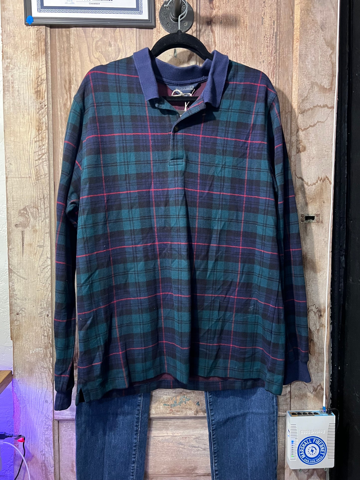 90’s Lands End Plaid Shirt