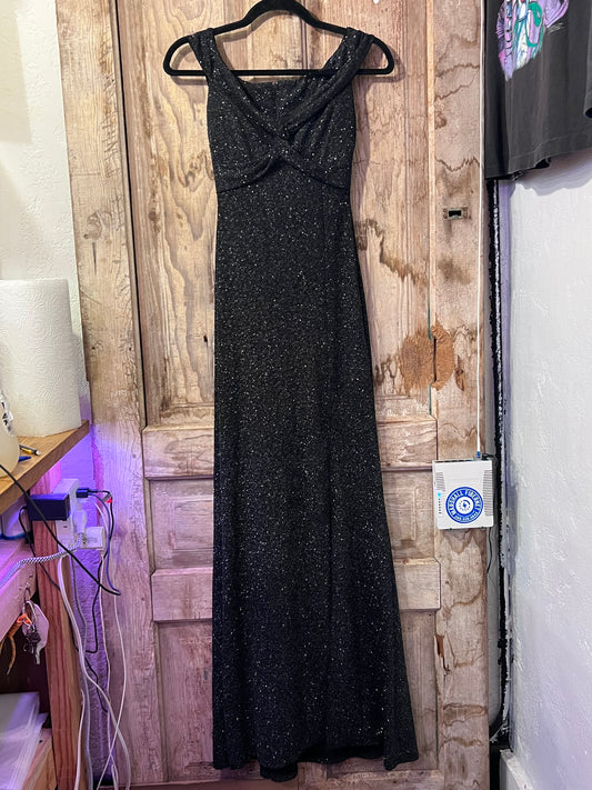 B Darlin Black Sparkly Gown
