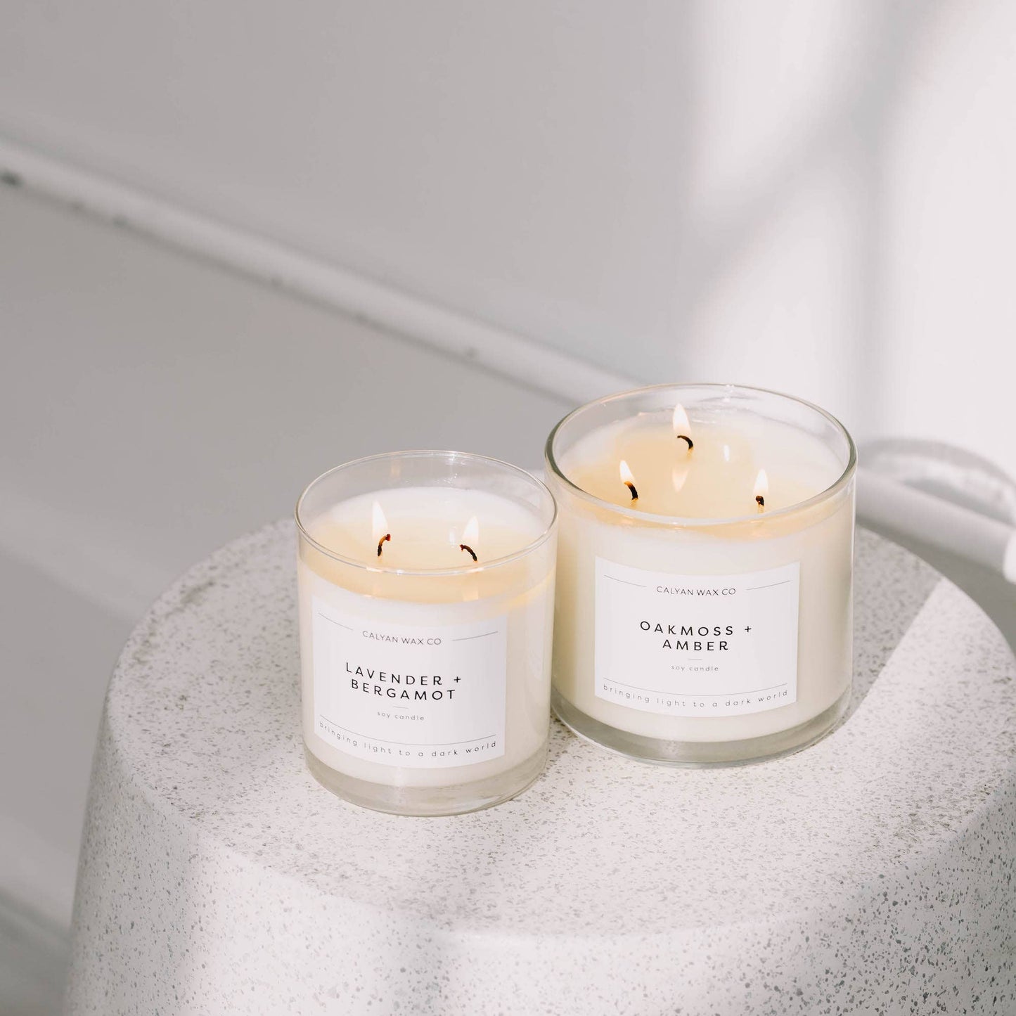 Oakmoss + Amber 3 Wick Candle