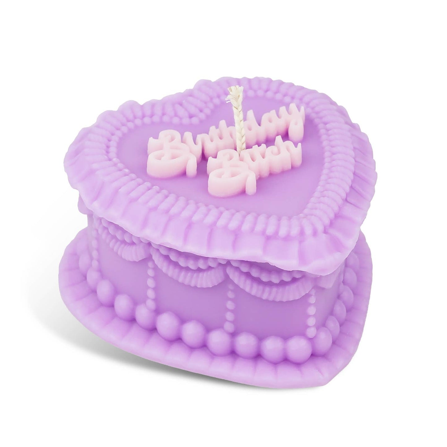 "Birthday Bitch" Heart Cake Shaped Candle
