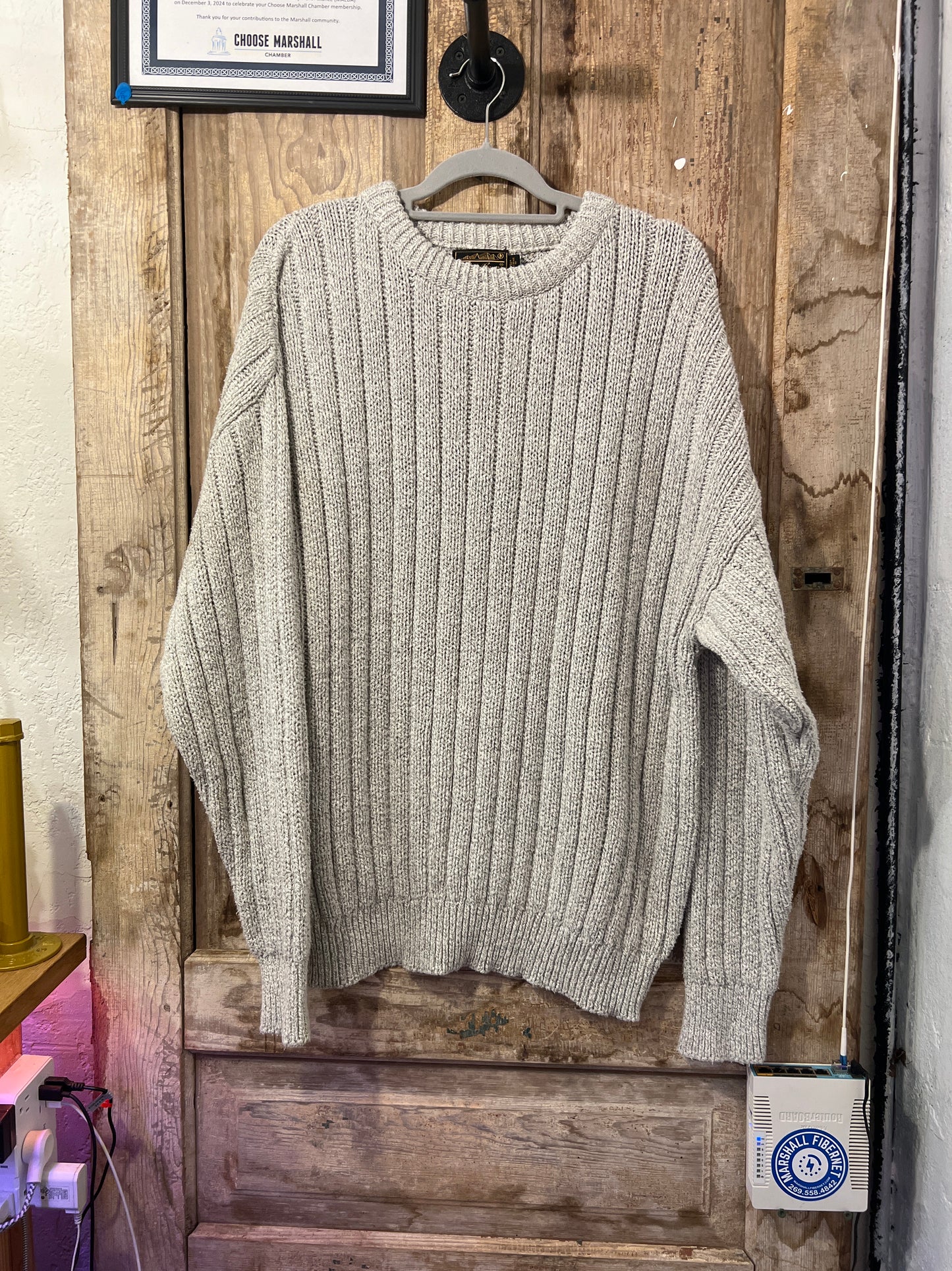 VTG Eddie Baurer Grey Knit Sweater CNV