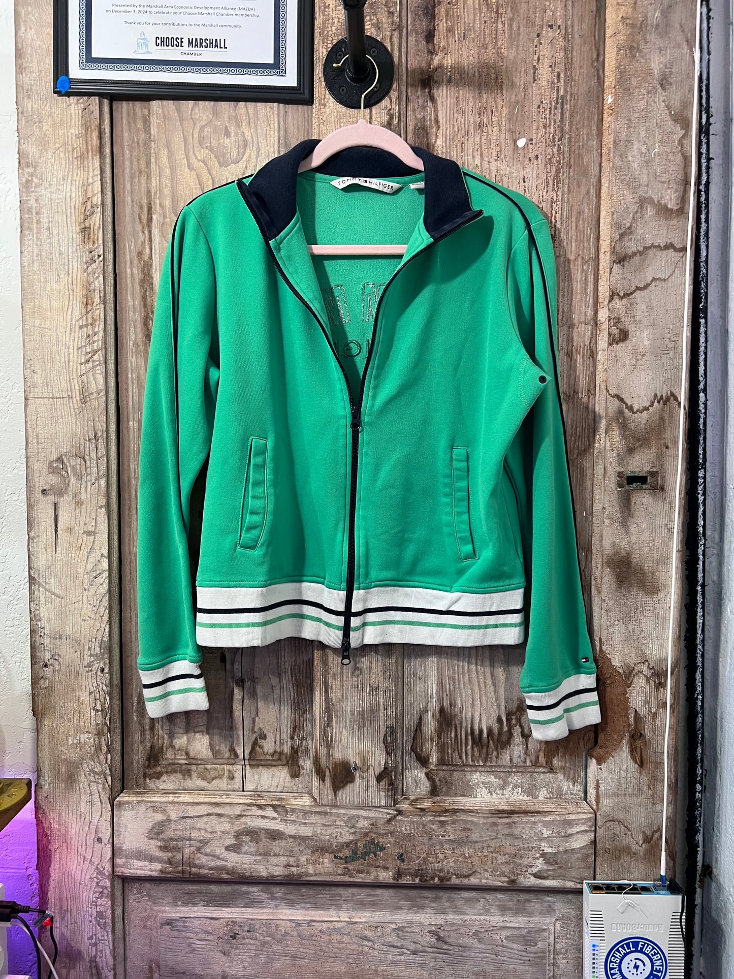 VTG Tommy Hilfiger Green Zip Up