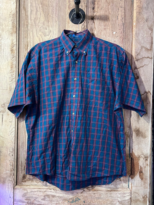 VTG Pendleton Plaid Short Sleeve Button Up Shirt