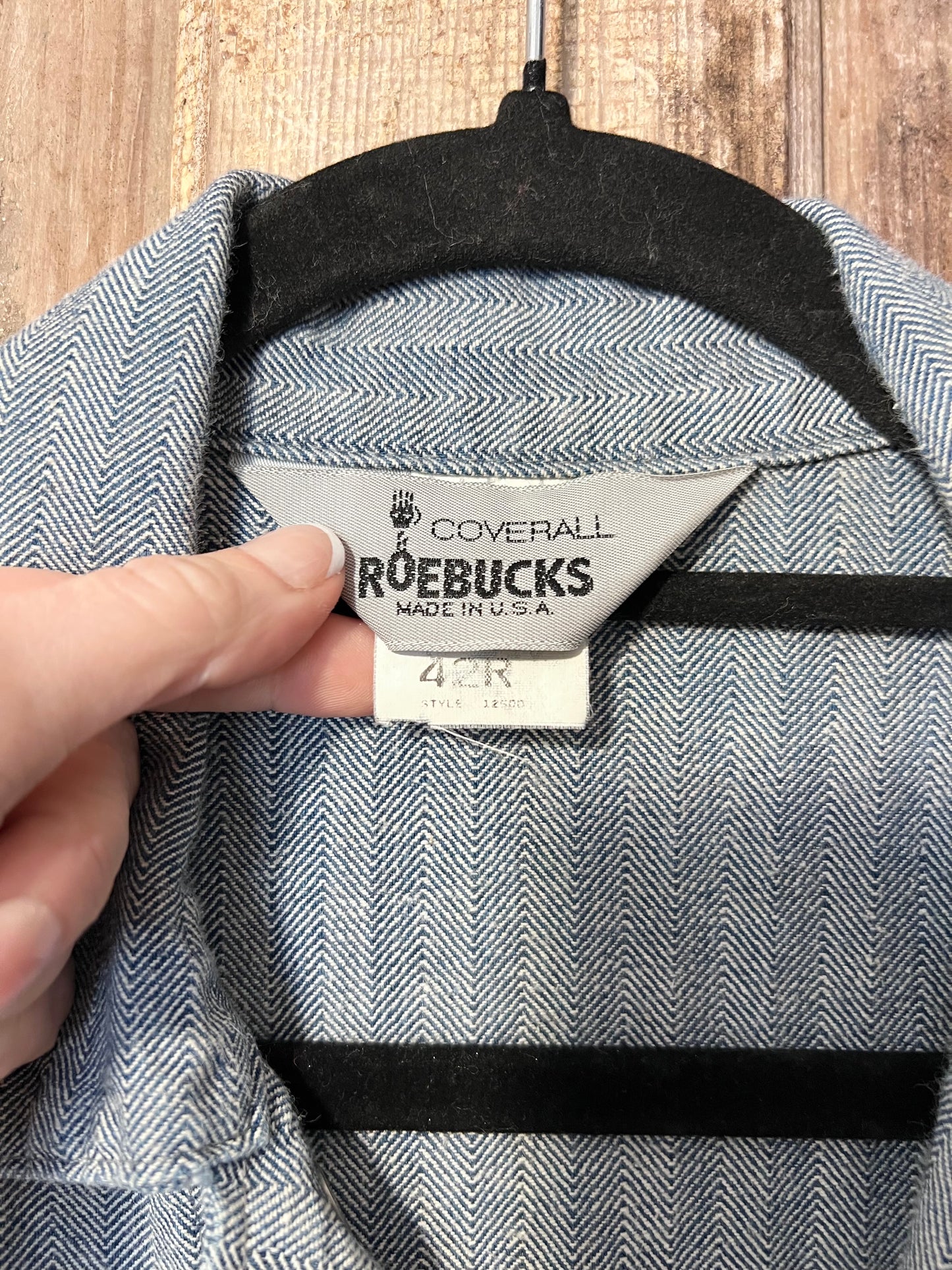 70's ROEBUCKS Striped Denim Coveralls