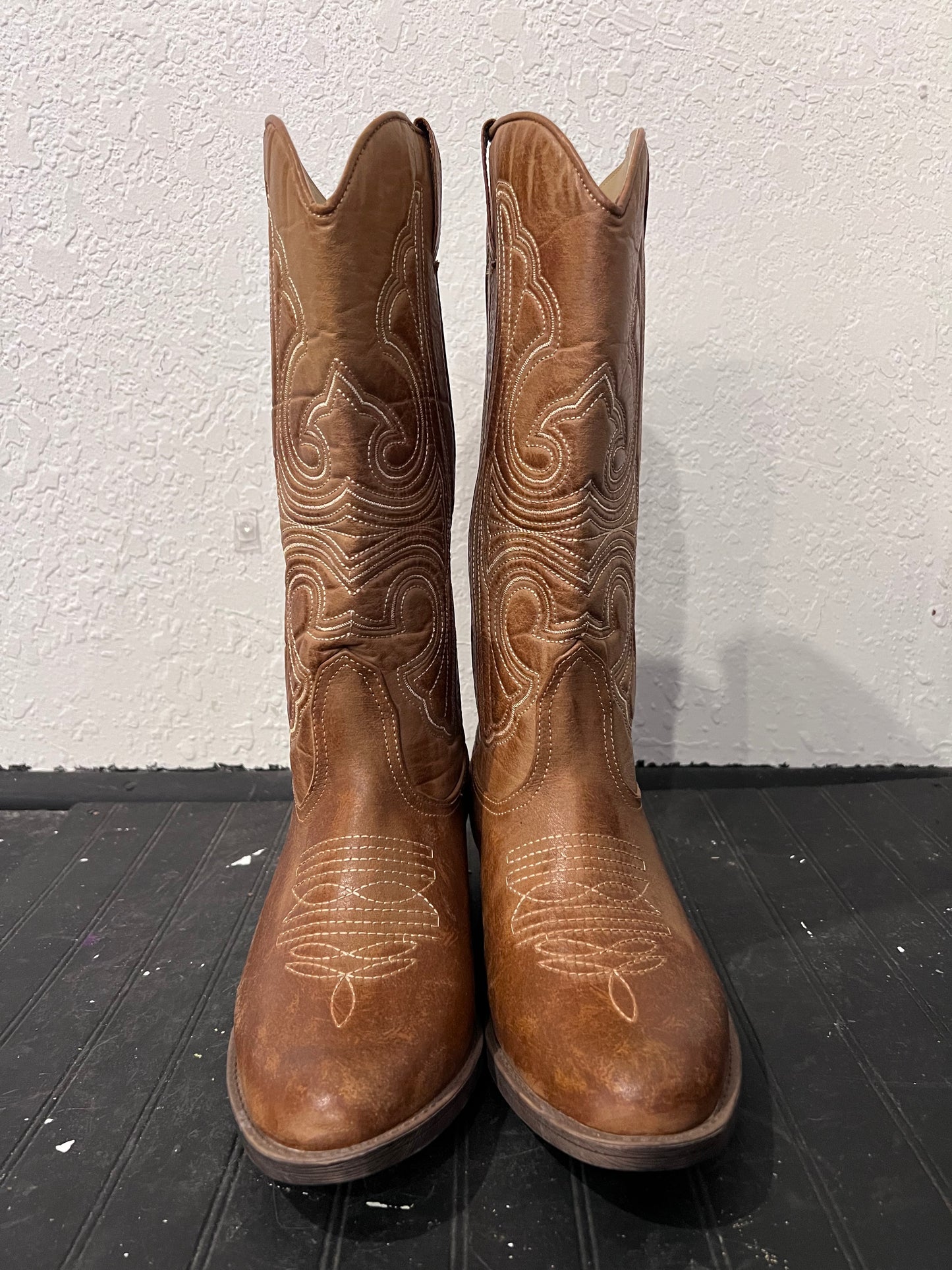 Brown Leather Cowboy Boots
